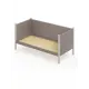 Кровать Solarius Тахта сплошное основание 90 x 101 x 190 см дерево цвет мокко мусс;платиновый