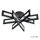 Люстра потолочная светодиодная iLedex Stalker 9082-R800-X 128W BK с пультом управления, цвет белый