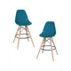 Комплект барных стульев 2 шт Dobrin DSW Bar 56x108x56 см цвет морская волна