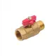 Кран шаровой прямой ADN 563H6610RB DN25 PN50 1" ВР-НР латунь ручка бабочка