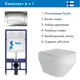 Комплект инсталляция с унитазом Teymi T70011T70012CHAL.FLU40208.W цвет белый
