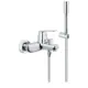 Однорычажный смеситель для ванны GROHE Eurosmart с лейкой и шлангом хром 32832000