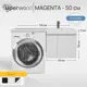 Тумба под стиральную машину Uperwood Magenta 50 см подвесная белая с дверцами