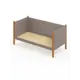 Кровать Solarius Тахта сплошное основание 90 x 101 x 200 см дерево цвет мокко мусс;ольха