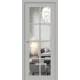 Дверь межкомнатная Uberture Parma 1222 остеклённая 200x60см пленка ПВХ цвет серый без замка и петель