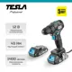 Дрель-шуруповерт аккумуляторная бесщеточная Tesla TCD12BL 834528, 12 В Li-Ion 2x2 Ач