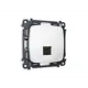 Розетка телефонная встраиваемая Ambrella volt Omega MO112030 с заземлением цвет белый глянец