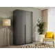 Шкаф распашной Мебельная компания е1 LCK_M1_1200_B 121x220x52.5 см ЛДСП цвет серый диамант