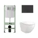 Комплект инсталляция с унитазом Alentori ALS.SIS1102.MBAL.FLU40110.V.W цвет белый