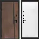 Входная дверь Лабиринт Кармина левый 205x96см цвет орех американский с патиной/белый софт с панелью П24