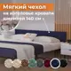 Тканевый чехол для металлической кровати Домаклево Лофт 140 см велюр цвет темно-синий