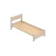 Кровать Solarius Мишка сплошное основание mkr-obiv-rs3-plat80-190-full 90 x 80 x 200 см дерево цвет бежевый/платиновый