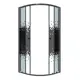 Душевой уголок Niagara Eco NG-1003-14BLACK 1/4 круга 80x80см черный профиль эффект стекла прозрачное закаленное стекло