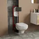 Комплект BAUEDGE NEO45700-30745-Q00005 6 в 1: инсталляция 45 для унитаза, унитаз Rio Luxe 52x35, сиденье микролифт, кнопка Dream, черная мат