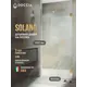 Душевая дверь Doccia GLASS805p/GL/2BR 80.5см эффект стекла прозрачное закаленное стекло распашной