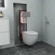 Комплект BAUEDGE NEO45700-GR-4455SQ-01.02.09 6 в 1: инсталляция 45, унитаз, со смывом торнадо Grossman Hurricane 3 сиденье, квадратная кнопка Aquanika
