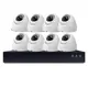 Комплект для видеонаблюдения IP PS-link 2Мп 8 камер для помещения с POE питанием цвет белый
