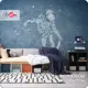 Фотообои флизелиновые Barton Wall 3D Лофт Космонавт на скейте M08105-C, 500x270 см
