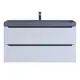 Тумба с раковиной для ванной подвесная Uperwood Tanos-Classic Quartz 100x45x55 см белая графит/бетон