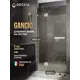 Душевая дверь Doccia GLASS120pd/BRMT/4CHROMEGL 120см эффект стекла матовый распашной