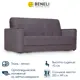 Раскладной диван Beneli с ящиком 178x96x108 см велюр цвет темно-серый