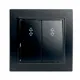 Переключатель встраиваемый Stekker Эрна PSW10-9008-03 2 клавиши цвет черный