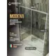 Душевая дверь Doccia GLASS160/GL/5CHROMEMT 160см эффект стекла прозрачный раздвижной