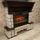 Каминокомплект Inter Flame Экстер (Темный Дуб) с очагом Panoramic IF-EF25-30 FX