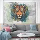 Фотообои флизелиновые Urban Style Тигр на кирпичной стене UST6851, 200x135 см