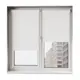 Рулонная штора блэкаут Унистайл RKRBLBEL056170, 56x170 см, цвет белый
