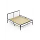 Кровать Solarius Kr180loft-bel-black-full 185 x 90 x 206 см сосна цвет белый