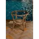 Кофейный столик круглый Bigarden 128773 59.5x59.5x54 см коричневый