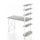 Стол Solarius loft с 5 полками столешница 40 мм 80x145x140 см крестообразные ножки сосна цвет платиновый