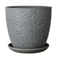 Горшок цветочный Манго Композит d 30 см 27.8 см 13 л бетон серый/серебристый