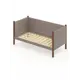 Кровать Solarius Тахта реечное основание 90 x 101 x 190 см дерево цвет мокко мусс;темный дуб