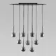 Светильник подвесной Tk lighting Estera A068583 9 ламп 10 м² цвет черный/дымчатый