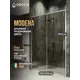Душевая дверь Doccia GLASS120r/BR/5CHMT 120см эффект стекла прозрачный раздвижной