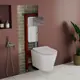 Комплект BAUEDGE E458103-BK0001-HQ-E00101 6 в 1: инсталляция IDEAL, унитаз безободковый Nimb Hurricane, быстросъемное микролифт, кнопка Strike, хром