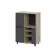 Кухонный шкаф Sv-мебель Этна 49x144x100 см ЛДСП цвет дуб/графит