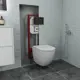 Комплект BAUEDGE NEO45700-GR-4455SQ-Q00005 6 в 1: инсталляция 45, унитаз, со смывом торнадо Grossman Hurricane 3, сиденье, кнопка Dream, черная