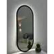 Зеркало для ванной Alfa mirrors сенсор подогрев диммер An-49AVd-ram черный с подсветкой 40x90см
