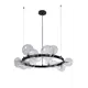 Люстра подвесная Crystal Lux Agata sp15 v2 black-transparente 15 ламп 21 м² цвет черный