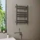 Полотенцесушитель электрический профильный Bauedge Hotel Veer Gun Grey DB-0121 500x800 мм 130 Вт Лесенка цвет серый металлик