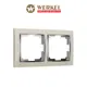 Рамка для розеток и выключателей Werkel Snabb W0021903 2 поста цвет слоновая кость/хром