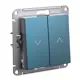 Выключатель для жалюзи встраиваемый Systeme electric AtlasDesign ATN000819 2 клавиши цвет зеленый