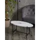Стол овальный Мебелик 80x35x41 см белый