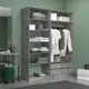 Гардеробная Мебельная компания е1 500116 180x220x51 см цвет серый