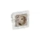 Розетка встраиваемая Iek Skandy SK-R14-16-U14-018-K37 с заземлением и шторками USB цвет шампань