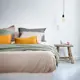 Комплект постельного белья евро Olivier Desforges Alcove Perle 32226, перкаль, цвет бежевый