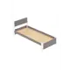 Кровать Solarius Мишка сплошное основание mkr-obiv-rs15-bel90-200-full 100 x 80 x 210 см дерево цвет светло-серый/белый